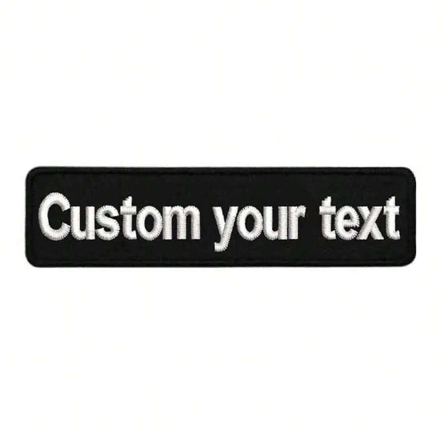 Custom Embroidery Name Tag Patch With Hhok And Loop Backing SHEIN EUR