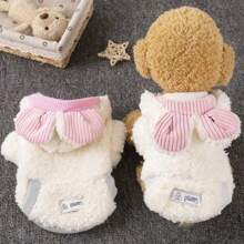 1 件宠物运动衫，适合狗和猫的温暖舒适宠物衣服，适合小型宠物的秋冬季加厚保暖服装 - 灰色 - 查看 3