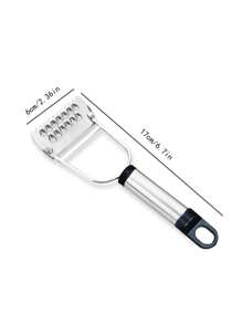 1pc Multifunction Stainless Steel Vegetable Grater Peeler Cutter Shredder Potato Carrot Fruit Slicer Portable Kitchen Accessories Outdoor Home Kitchen - Silver - View 2
