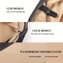 1pc Foldable Portable Trash Can, Outdoor Camping Collapsible Garbage Bin, Suitable For Gardening, Leaf Bag, Camping And Picnic - And Convenient, With Clip