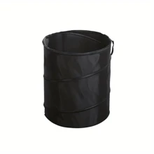 1pc Foldable Portable Trash Can, Outdoor Camping Collapsible Garbage Bin, Suitable For Gardening, Leaf Bag, Camping And Picnic - And Convenient, With Clip