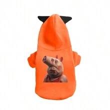 BJAYPET 1 件宠物狗羊毛运动衫，适合中小型犬的秋冬装，印花设计（Z1） - 橘色 - 查看 16