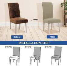 Ystyle Chair Covers With Backrest 6 Pieces, Stretch Chair Covers Living Room Kitchen, Universal Stretch Chair Covers, Modern Anti-Scratch Cat Chair Covers - Khaki - View 5