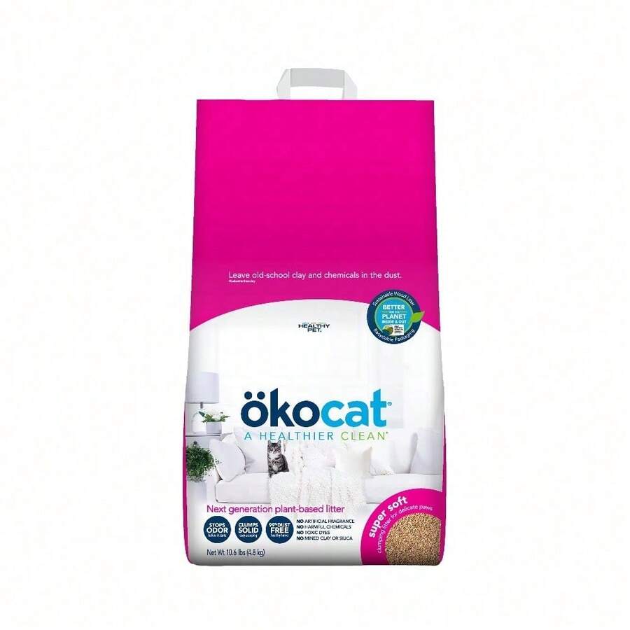 Super Soft Clumping Natural Wood Cat Litter, Delicate Paws, Unscented