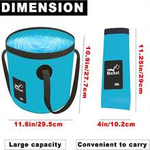 2 Pack Collapsible Bucket 5 Gallon, Folding Portable Wash Basin For Fishing Camping Washing Travelling Outdoor Gardening Hiking(20L)-Available In Two Colors - Blue - View 3