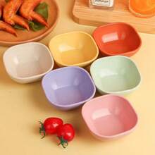 开学季塑料调味蘸酱碗，适用于火锅、烤串和蘸酱 - 彩色 - 查看 6