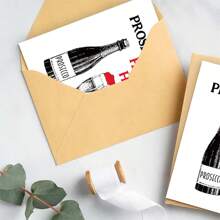 Prosechohoho Christmas Card, Prosecco Christmas Card, Funny Christmas Card, Prosecco Card, Prosecco, Holiday Card, Card Pack, Christmas Card Including Envelope - Style-01 - View 6