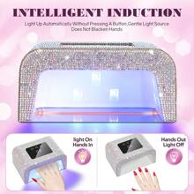 UV Light For Gel Nails Beginner Led Nail Light For Gel Nails Diamond UV Nail Lamp With 3 Timer Setting Touch Control & Auto Sensor, Quick Dry Nail Dryer Curing Lamp For Salon & Home