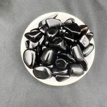 0.22 رطل من حجر الأوبسيديان الأسود الطبيعي الممتاز المسحوق، لديكور المنزل، صخور حوض السمك والمائي، النوافير، ديكور المكتب - الأسود - مشاهدة 7