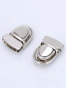 5 piezas/10 piezas Candado de bolso con boca de pato de metal, accesorios de hardware de equipaje con candado con forma de escudo de inserción de hierro, hebilla de metal dorado y plateado para hacer DIY de bolsos, carteras, accesorios de equipaje y bolsos, candado de inserción de hierro, candado de boca de pato, candado de prensa - Plateado - Ver 4