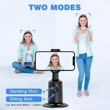 Gimbal theo dõi AI thông minh, Gimbal điện thoại nhận dạng khuôn mặt 360°, Bộ ổn định toàn cảnh, Giá đỡ điện thoại để bàn, Thích hợp để phát trực tiếp, Tự sướng, Quay video Tương thích với điện thoại iPhone Android Điện thoại di động Thích hợp để phát trực tiếp, Vlog, Tụ họp gia đình, Quay phim tiệc Giáng sinh, Để tự sướng cầm tay, Hoạt động ngoài trời, Phỏng vấn - Nhiều màu - Xem 5