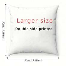 定制 - “当你”照片抱枕套，个性化礼物，家居装饰靠垫套，适用于沙发、客厅、户外，双面印刷，拉链开合，不含枕芯 - 彩色 - 查看 8