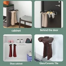 1 pieza Soporte único no perforado para guardar botas de otoño/invierno - Diseñado en metal duradero para ahorrar espacio en el armario, dormitorio y sala, maximizando la conservación del espacio - Multicolor - Ver 8