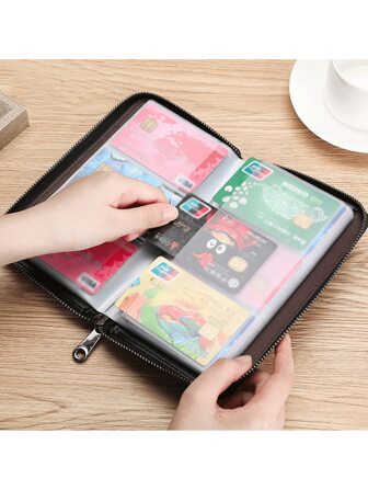Multi-Function Zipper Large-Capacity And With Multiple Card Slots ID Wallet All-In-One Bag Christmas Gift Thanksgiving Card Holder Wallet Business Card Holder Credit Card Holder Women Photocard Holder For Men For Women Card Wallet