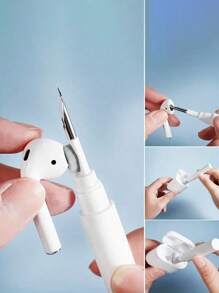 Cepillo de limpieza para auriculares - Cepillo de limpieza para teléfono móvil, computadora y teclado - Cepillo de limpieza portátil - Cepillo de limpieza multifunción de doble cabezal