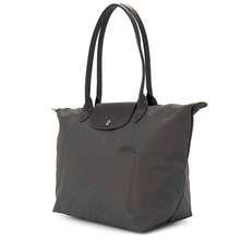 Longchamp Bolso de mano grande Le Pliage color gris - Verde - Ver 2