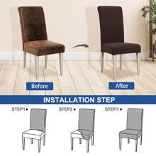 Ystyle Chair Covers With Backrest 6 Pieces, Stretch Chair Covers Living Room Kitchen, Universal Stretch Chair Covers, Modern Anti-Scratch Cat Chair Covers - Coffee Brown - View 5