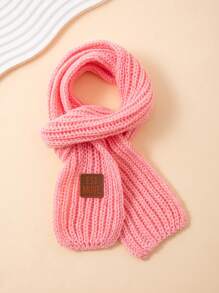 1pc Fashion Kids Warm Scarf Neck Warmer, Thick Knitted Solid Color Versatile Scarf For Boys And Girls - Multicolor - View 13