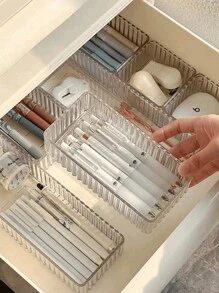 Hộp đựng mỹ phẩm kiểu ngăn kéo (2/4/6/7/10 chiếc), hộp đựng nước hoa, hộp đựng toner và mẫu thử nhiều kích cỡ trong suốt, thích hợp để đựng mỹ phẩm, tủ phòng tắm, đồ dùng văn phòng, dụng cụ nhà bếp, quà tặng Giáng sinh, trang trí nhà cửa. - Nhiều màu - Xem 6