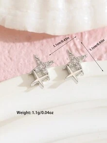 1 Pair Ramadan Chic Star Zirconia Stud Earrings, Suitable For Children's Daily Wear - Multicolor - View 10