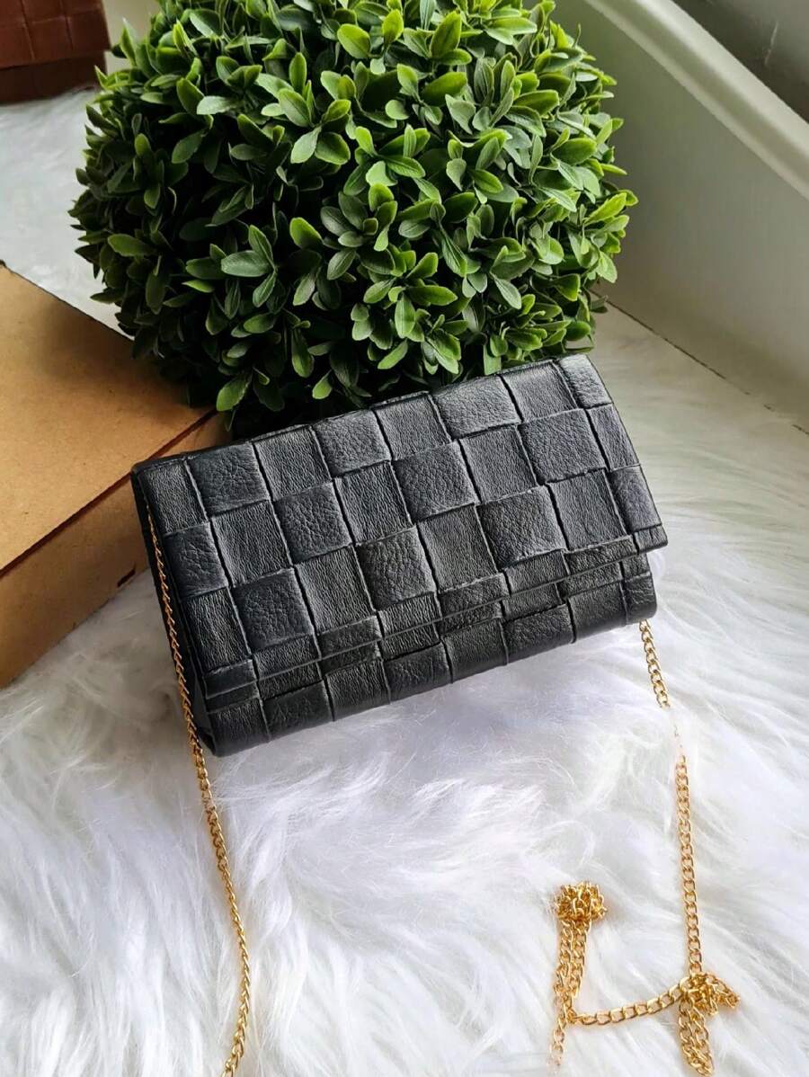 Bottega Women's Elegant Party Bag 3D High Relief - 黑色 - 查看 1