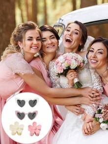 Bộ 18 chiếc/bộ kẹp tóc hình trái tim hoa hồng, Bộ phụ kiện cưới lãng mạn, Thích hợp làm quà tặng nhỏ cho tiệc cưới cô dâu, Quà tặng tiệc độc thân, Quà lưu niệm phù dâu, Quà tặng sinh nhật, Đạo cụ chụp ảnh, Quà tặng cho khách - Nhiều màu - Xem 5