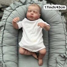 栩栩如生的重生硅胶娃娃 - 逼真的青少年，身体柔软灵活，布质服装和附加套装，适合青少年和青春期前儿童，工匠精心制作的发型，配有奶瓶、磁性安抚奶嘴、尿布、用户手册、窒息警告 - 白色 - 查看 2