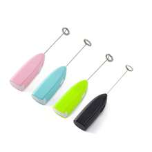 1 Piece Mini Portable Blender Coffee Milk Frother Whisk Foamer Battery Powered - Hitam - View 9