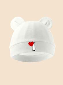 1pc Baby Love Name Tire Cap, Soft And Warm Suitable For Use As A Gift For Newborn Boys And Girls All Year Round. - White - View 13