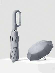 1PC 10 Bone Automatic Buckle Oversized Fully Automatic Umbrella, Thickened And Reinforced Men's/Women's Foldable Sun Protection Umbrella For Both Rain And Sunshine | Foldable, Reinforced Thickened Sunshade & Student Umbrella(Pay Attention To The Size And Weight Of The Product)