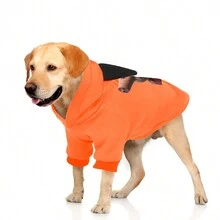 BJAYPET 1 件宠物狗羊毛运动衫，适合中小型犬的秋冬装，印花设计（Z1） - 橘色 - 查看 9