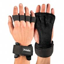 Calleras Gym Verri de carnaza de Res en color Negro con Strap para Levantamiento de Pesas, Crossfit, rutinas, Entrenamiento en Gimnasio - Negro - Ver 1