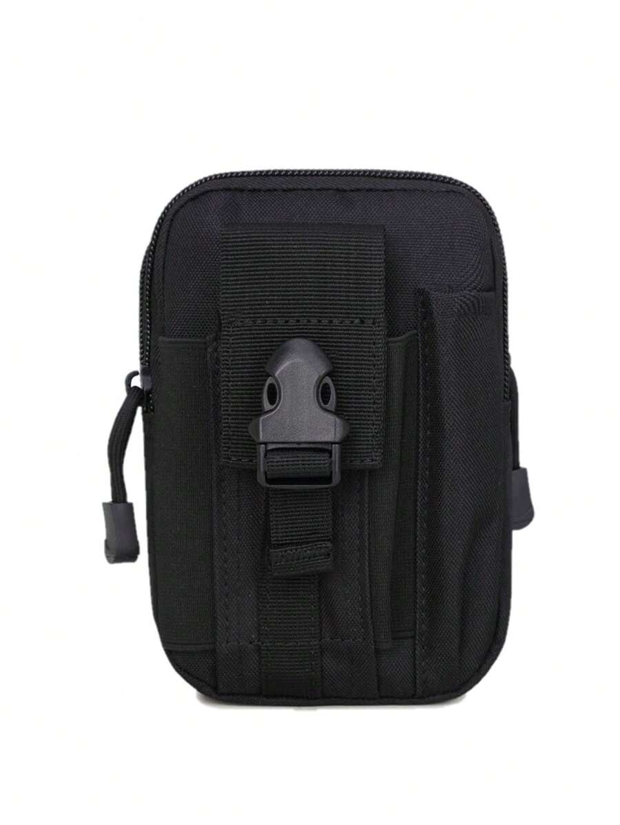Military Tactical Cell Phone Camera Multipurpose Crossbody Bag - Black - View 1