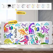 1 件 11 盎司名称定制陶瓷杯、恐龙化石咖啡杯、动物世界可爱个性化杯子、名称定制个性化牛奶杯、水杯、家庭和办公室使用、平底适合防漏带手柄、多种颜色可供选择、圣诞节节日礼物的最佳选择、可重复使用的水杯 - 自由選擇 - 查看 2