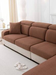1 Vỏ bọc ghế sofa đàn hồi đa năng, đệm ghế sofa dày chống trượt và chống thấm nước, vỏ bọc ghế sofa chống bụi có thể giặt bằng máy, thân thiện với vật nuôi, dùng cho phòng ngủ, văn phòng, phòng khách, ghế sofa hình chữ L và ghế 1/2/3/4 chỗ ngồi - Cà phê nâu - Xem 5