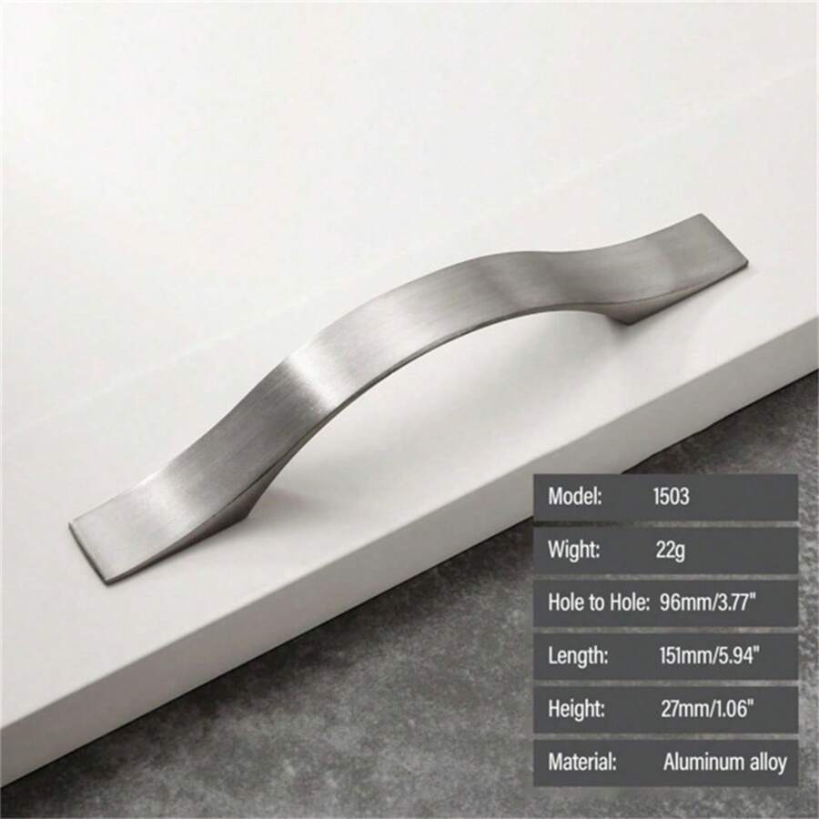 Modern Stainless Steel Kitchen Handles Drawer Pulls Brushed