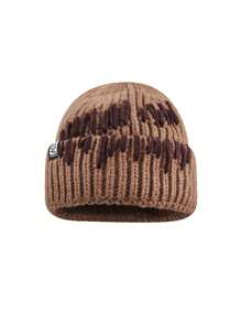 1 件厚韩式简约手工针织帽，男女保暖护耳帽，个性化街头服饰冬季弹力无檐便帽 - 針織帽 - 查看 10