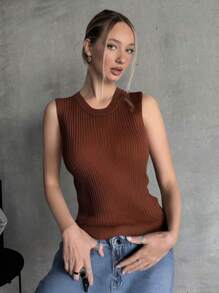 Bamboo Fashon  Women's Tank Top Elegant Cool Fabric Summer Spring Highlights Striped Green Black Gray White Brown Beige Pink - màu nâu - Xem 1
