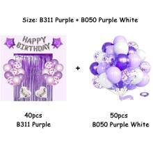 Decoraciones para fiesta de cumpleaños: globos de "feliz cumpleaños", pancarta y cortina de flecos de papel dorado para decoración de fiesta de cumpleaños para hombres y mujeres