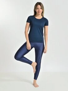 BABYLOOK WOMEN'S FITNESS T-SHIRT - Navy Blue - View 3