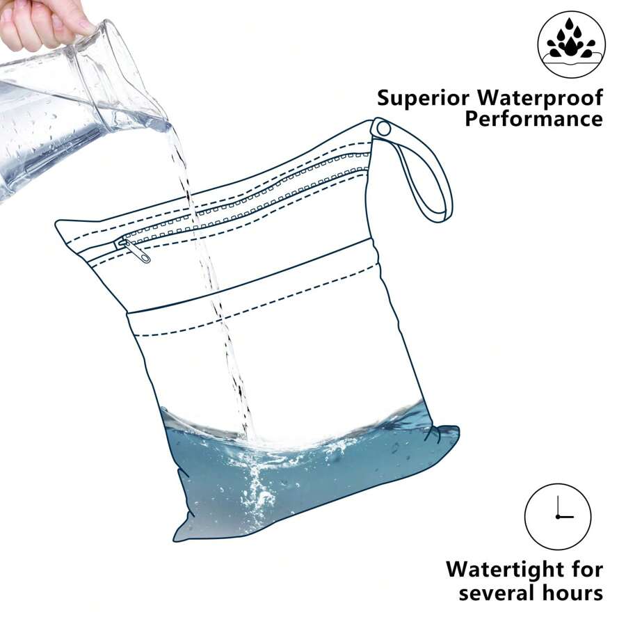 Wet Dry Bags Waterproof Reusable Wet Bag With , Beach Pool Gym Bag Yoga