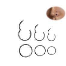 12 件环形鼻环，16g 18g 316L 医用钢铰链鼻环，男女皆宜，鼻环环形鼻中隔环软骨唇环身体穿孔首饰，银色、金色、黑色、玫瑰金