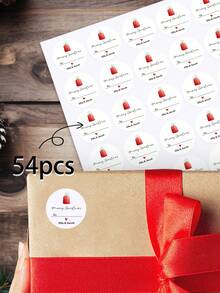 54/20pcs Personalized Custom Christmas Stickers, Custom Named Christmas Gift Stickers, Elegant Holiday Gift Packaging Labels, Custom Christmas Stickers Suitable For Holiday Party Gift Labels, Holiday Gift Packaging Stickers, Wedding Souvenir Label Stickers, Cookie Packaging Bag Stickers,Festive Calendar - Multicolor - View 16