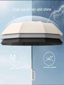 1PC 10 Bone Automatic Buckle Oversized Fully Automatic Umbrella, Thickened And Reinforced Men's/Women's Foldable Sun Protection Umbrella For Both Rain And Sunshine | Foldable, Reinforced Thickened Sunshade & Student Umbrella(Pay Attention To The Size And Weight Of The Product)
