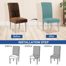 Ystyle Chair Covers With Backrest 6 Pieces, Stretch Chair Covers Living Room Kitchen, Universal Stretch Chair Covers, Modern Anti-Scratch Cat Chair Covers - Baby Blue - View 5