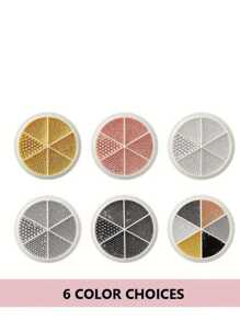 6 合 1 混合钢球美甲配件，金色银白色美甲金属迷你珠，多尺寸美甲设计圆形钢球珠，适用于 6 种尺寸的美甲用品、美甲饰品、美甲宝石 - 彩色 - 查看 11