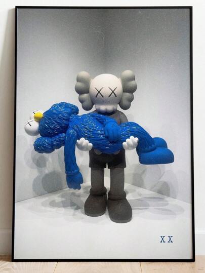 1pc Kaws Canvas Print - Graffiti Wall Art Is Modern Wall Decor For Your Home And Office. This Colorful Kaws Poster Help You Transform Your Interior And Create A Pleasant Atmosphere At Your Office No Frame