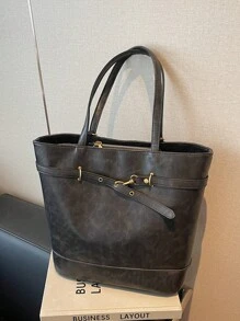 Dedoo Rucsac retro Geanta Femeii 2024 Noua moda Nisa Commuter Tote Bag Joker Geanta de umar de mare capacitate Utilizare multifunctionala. - Negru - Vizualizare 1