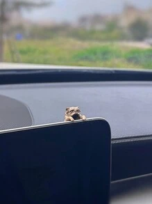 1pc Cartoon Dog Car Interior Decoration, Suitable For Dashboard, Screen, Rearview Mirror - one-size - View 3