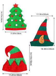 1 pezzo Cappello natalizio/invernale unisex per adulti con orecchie, cappello di Babbo Natale per feste divertenti e festive, regali invernali, decorazioni natalizie, celebrazioni natalizie, accessori per costumi da festa, deluxe cappello rosso di Babbo Natale per Ognissanti